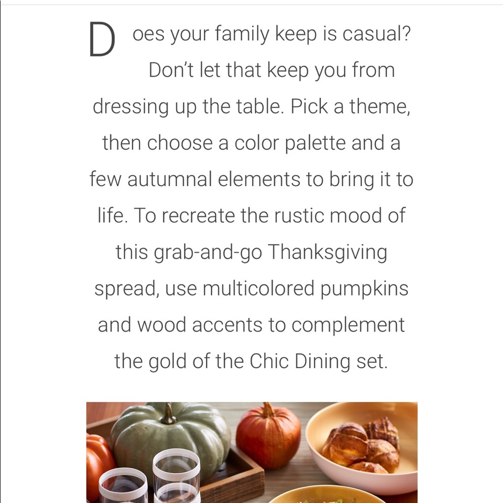 Tupperware Gold Chic Dining Set - Picture 5 of 5